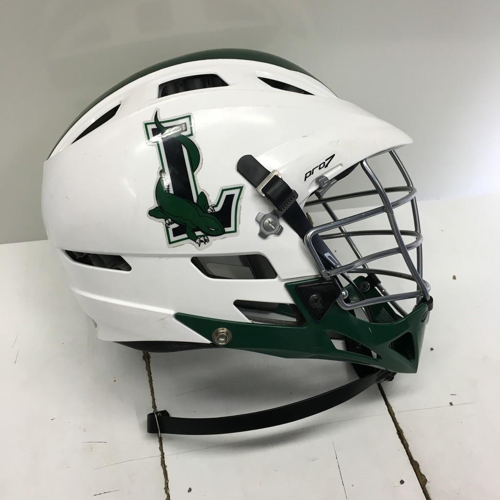 Cascade Pro 7 Lacrosse Helmet One Size (White / White / Green) Long