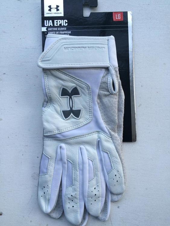 Under Armour New EPIC Leather Adult Large SOLD Baseball Batting Gloves SidelineSwap
