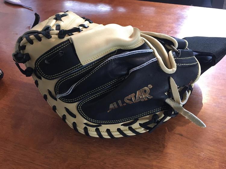 All Star CM3000SBT catchers mitt brand new with wrist guard SOLD Baseball Gloves & Mitts