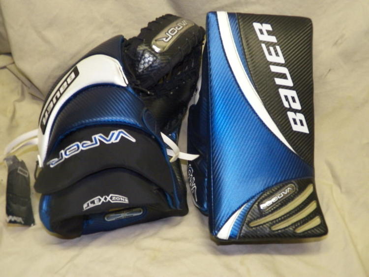 Bauer New Vapor 2 Pro Intermediate goalie catch glove and blocker