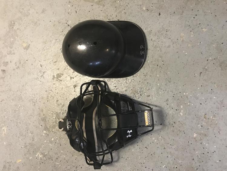 Under Armour 2piece catchers mask (helmet included) SOLD Baseball