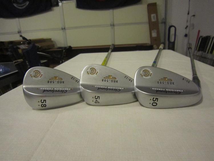 Cleveland 588 Satin Wedge Set 50* 54* 58* Steel LH SOLD Golf Wedges Cleveland 588 Satin Wedge Set 50* 54* 58* Steel LH SOLD Golf Wedges