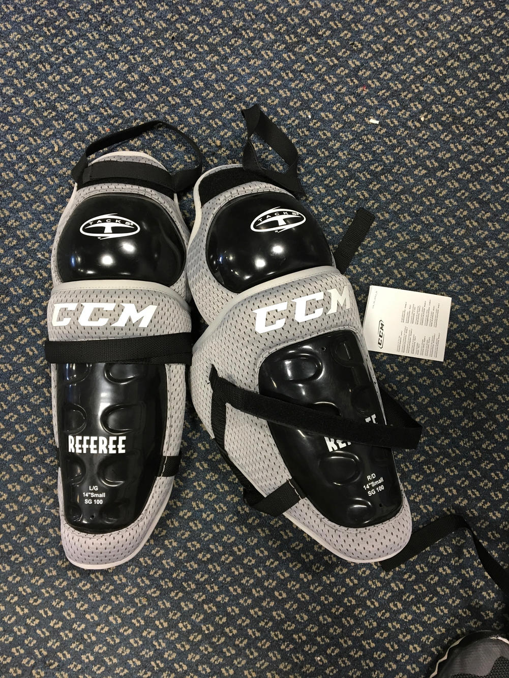 New CCM Tacks SG100 Small 14" Referee Shin Pads SidelineSwap