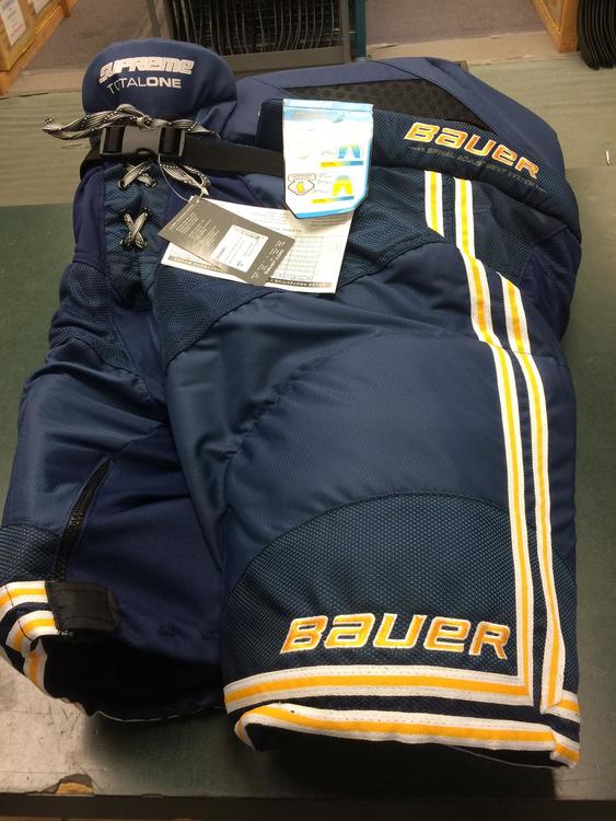 Bauer New Supreme TotalOne XL Navy/Gold SOLD Hockey Pants