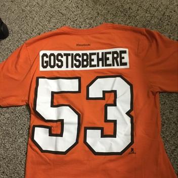 reebok shayne gostisbehere flyers shirt hockey apparel sidelineswap gostisbehere flyers t shirt