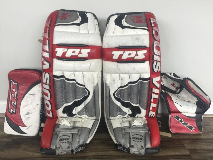 Louisville TPS XHale Senior Goalie Pads, TPS Bionic Blocker, & Glove