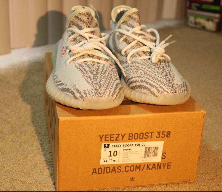 OLD Y ADIDAS YEEZY BOOST SPLY 350 BLUE TINT BLUE