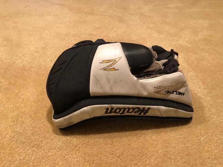 Glove and blocker, Junior Heaton SOLD Hockey Goalie Gloves