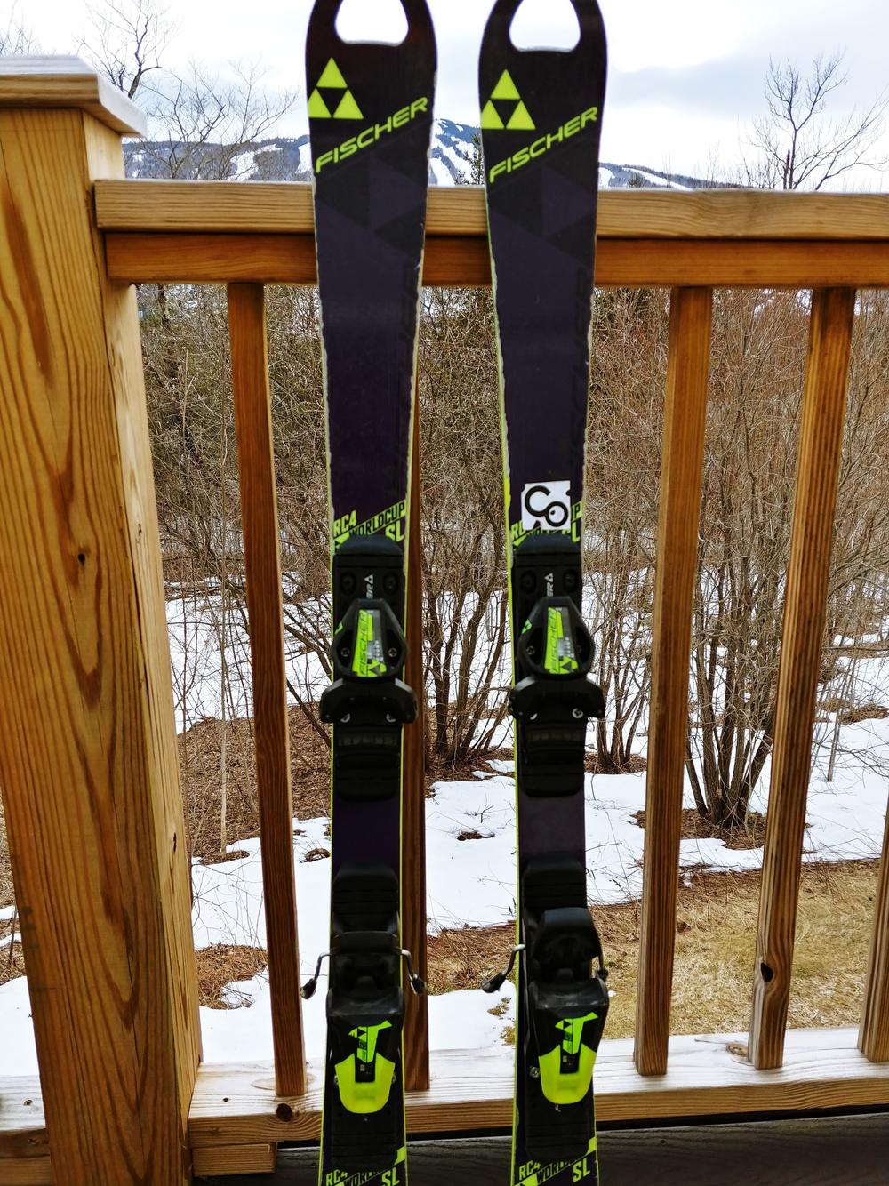 Fischer RC4 World Cup SL Skis 125 cm with Fischer Z9 bindings