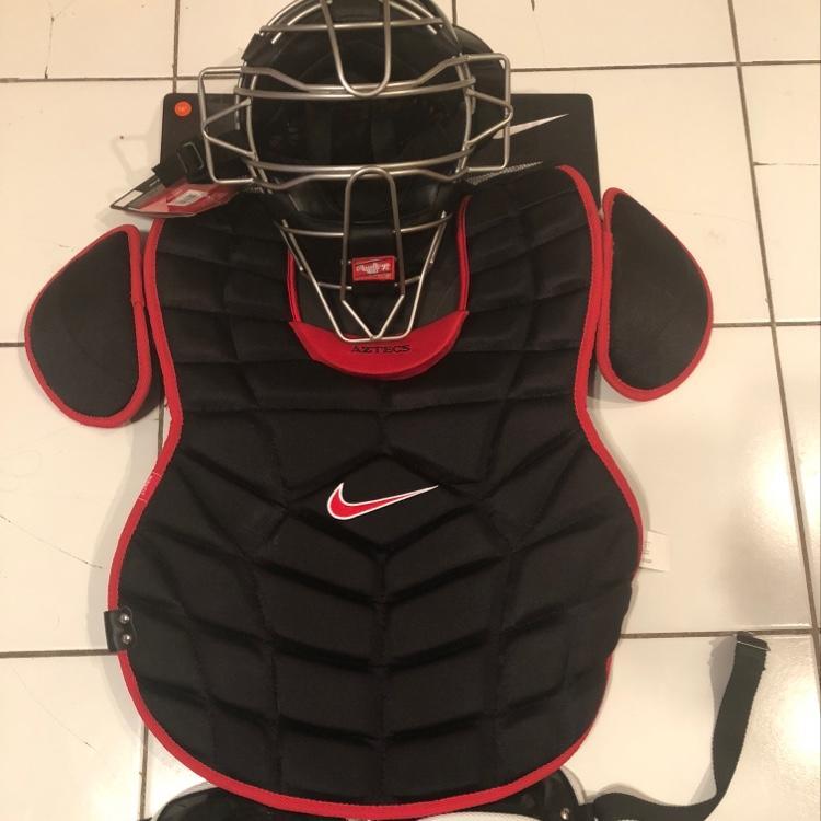 Nike Pro Catchers Gear Adult 16” Black And Red SOLD Baseball