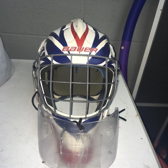 Bauer NME 5 goalie helmet senior XL SOLD Hockey Goalie Masks