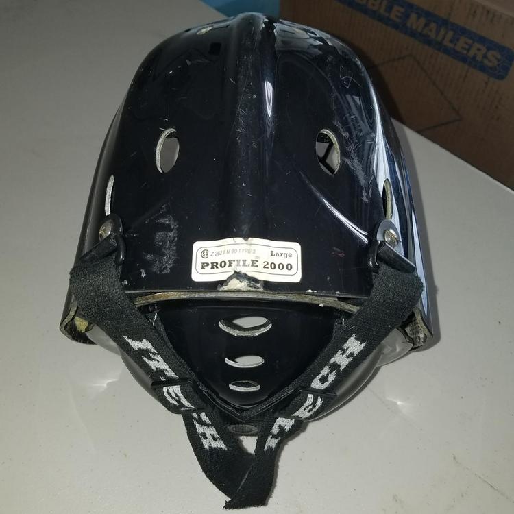 ITECH PROFILE 2000 GOALIE MASK HELMET SENIOR LARGE L ADULT BLACK ICE ...