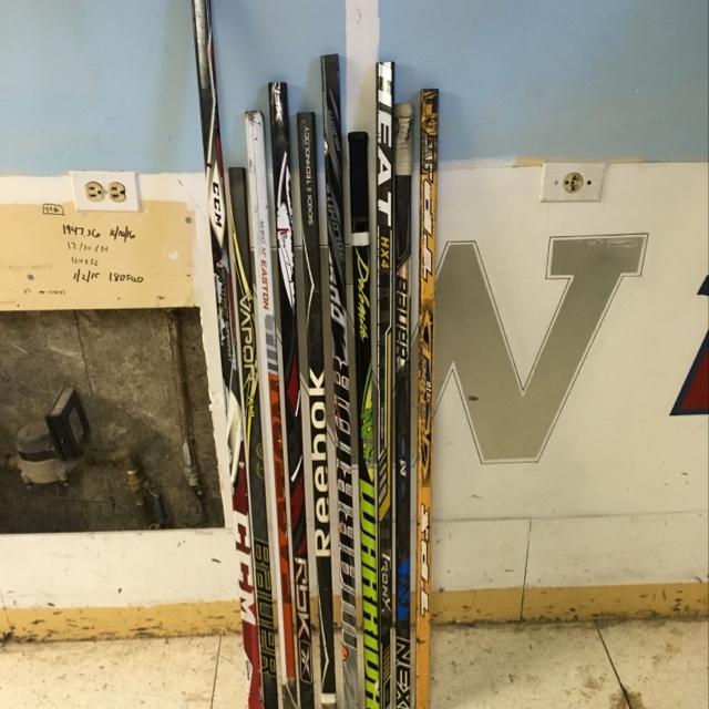 10 broken hockey stick shafts SidelineSwap