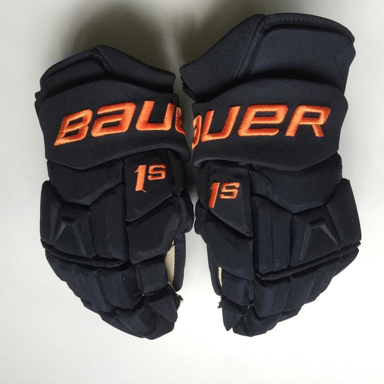 Bauer NEW Edmonton Oilers Pro Stock 1S 14” SOLD Hockey Gloves