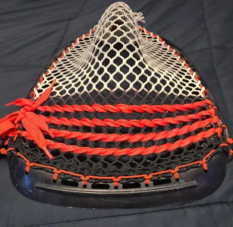 Gait  Goalie Head Black / Orange Custom Strung SOLD Lacrosse