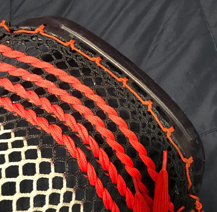 Gait  Lacrosse Goalie Head Black / Orange Custom Strung SidelineSwap