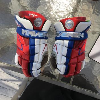 Maverik M4 Lacrosse Gloves Navy Blue 12 inch