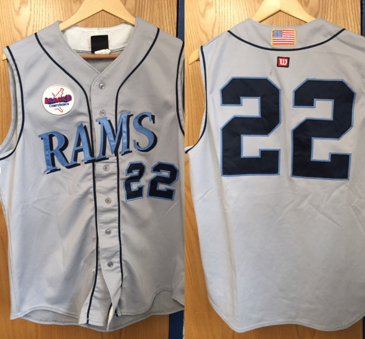 University of Rhode Island Gray Sleeveless Game Jersey Baseball