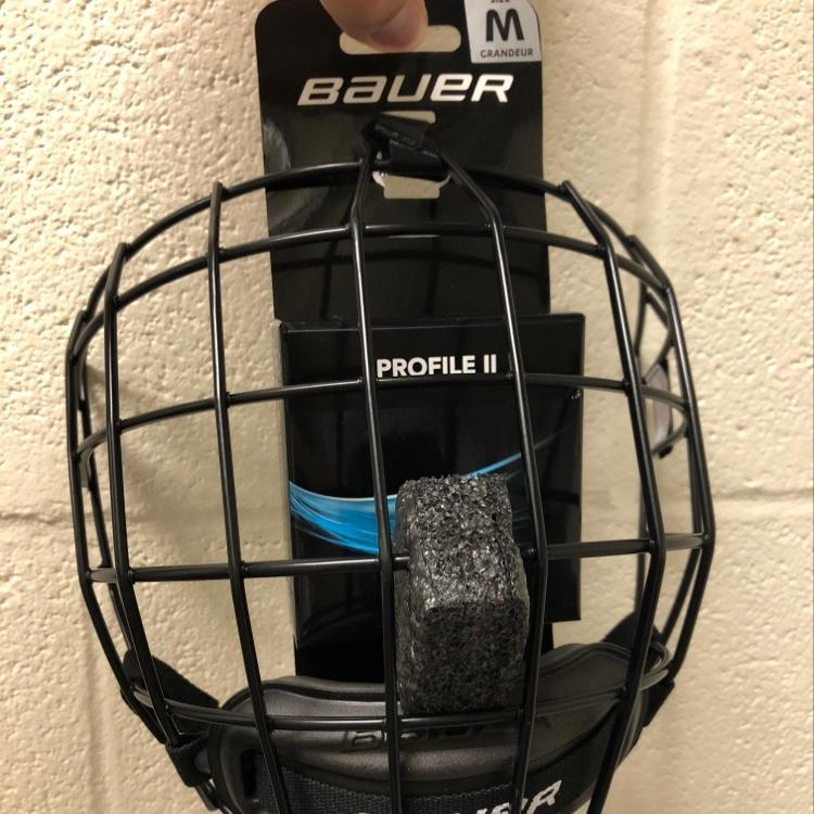 Bauer NEW PROFILE II BLACK CAGE (Medium) SOLD Hockey Cages, Visors