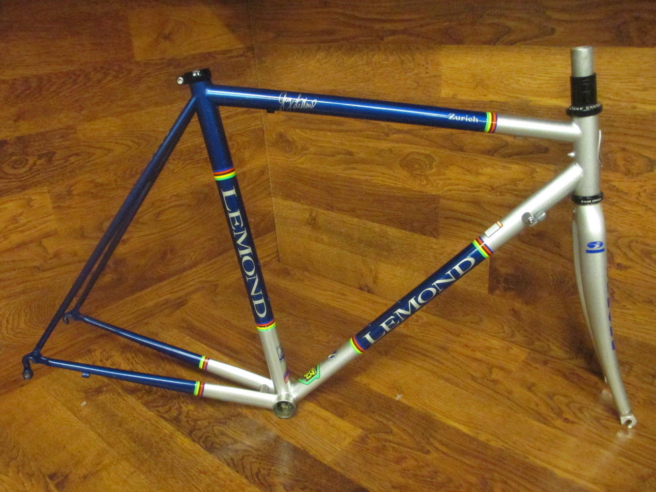 RARE VINTAGE LEMOND ZURICH REYNOLDS 853 STEEL ROAD BIKE FRAME SET CARBON FORK 55 SidelineSwap