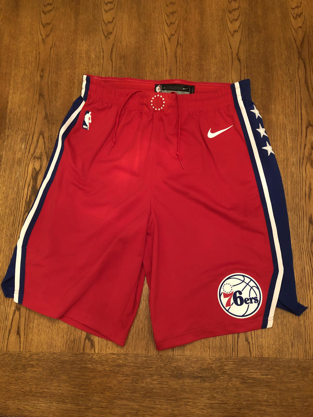 New Nike NBA Philadelphia 76ers Red Shorts | SidelineSwap