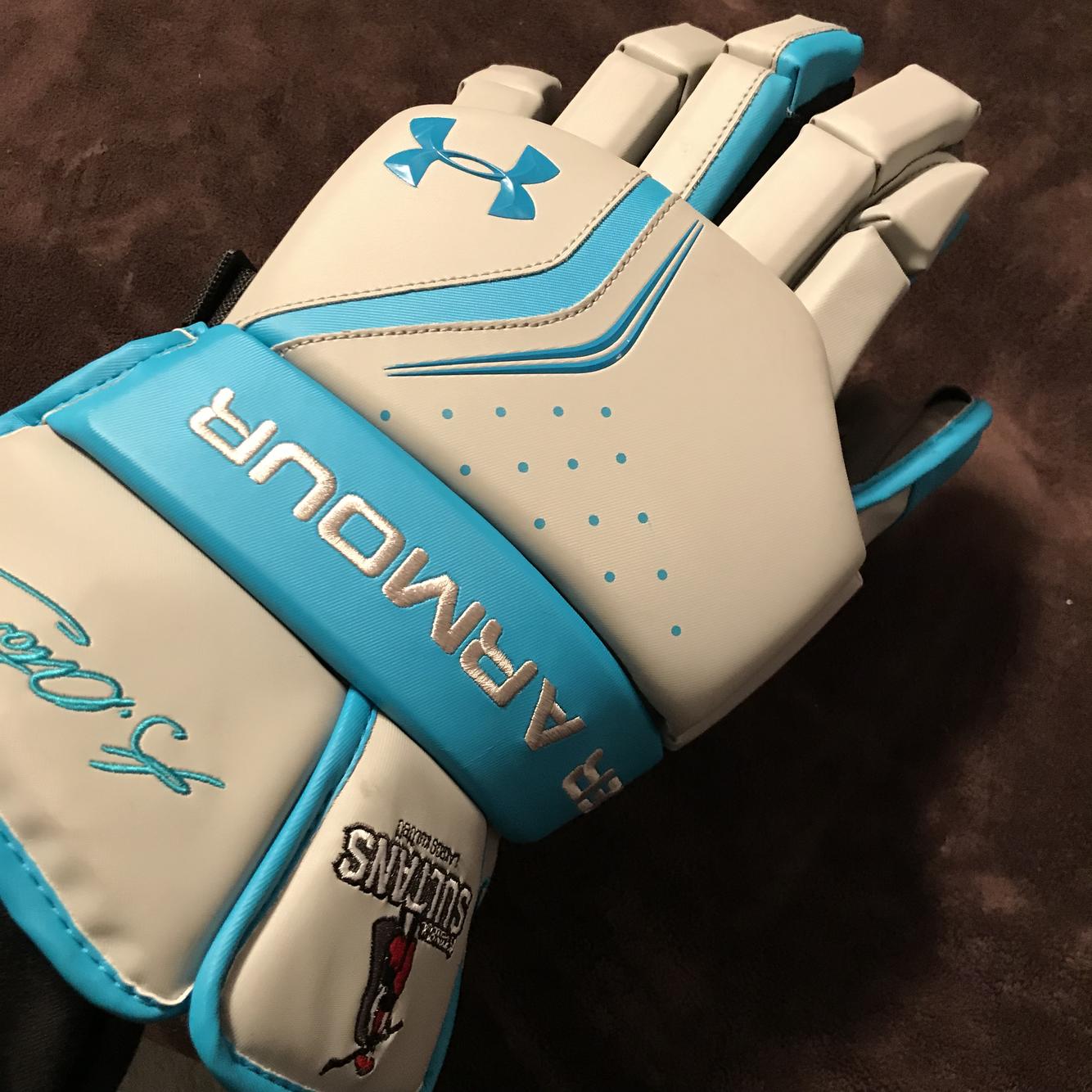 Box Lacrosse Goalie Gloves UA Headline Size Large SidelineSwap