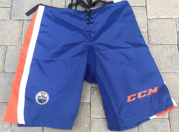 CCM PP10 Pro Stock Pants Shell Blue Edmonton Oilers All Sizes 9195
