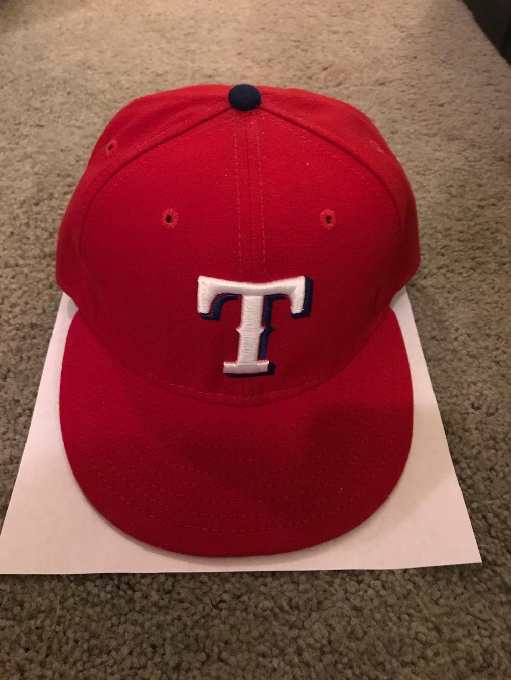 New Era 59fifty Red Texas Rangers Hat 7 1/4 SidelineSwap