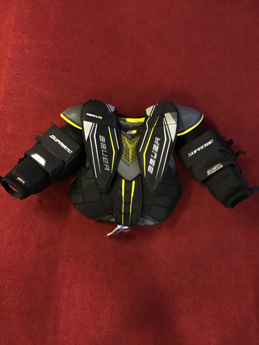 New Bauer Supreme 2S Pro Goalie Arm & Chest Protector Pro Stock Size