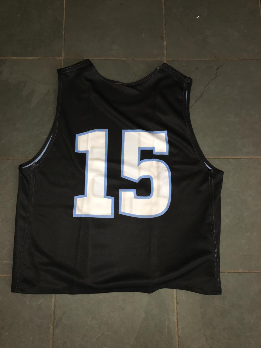 New Under Armour JOHNS HOPKINS 15 lacrosse Reversible Pinnie Jersey LARGE SidelineSwap