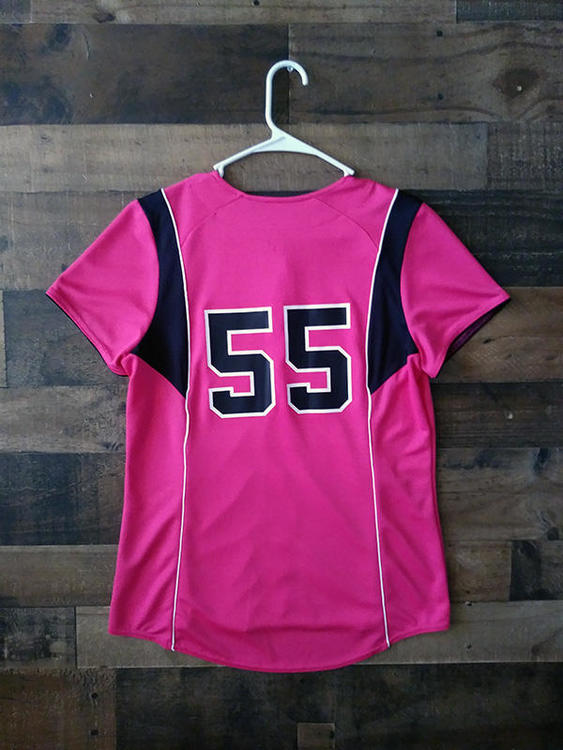 pink softball jersey