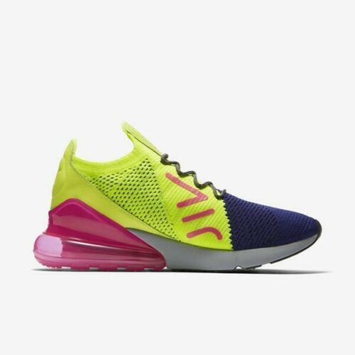 Regency Purple//Volt-Pink New Nike Men/'s Air Max 270 Flyknit Shoes AO1023-501