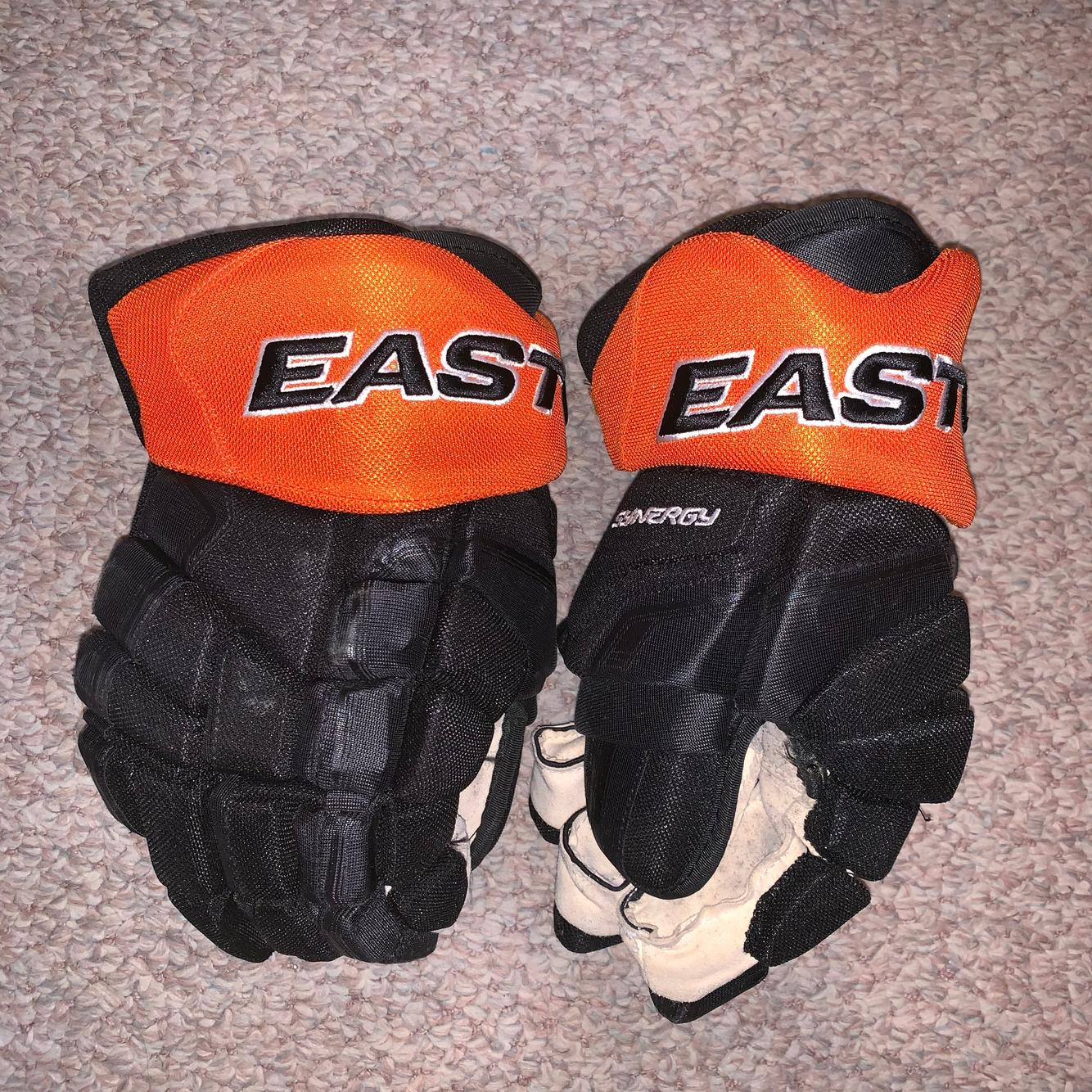 Anaheim Ducks Pro Stock Easton HSX Hockey Gloves 14" SidelineSwap