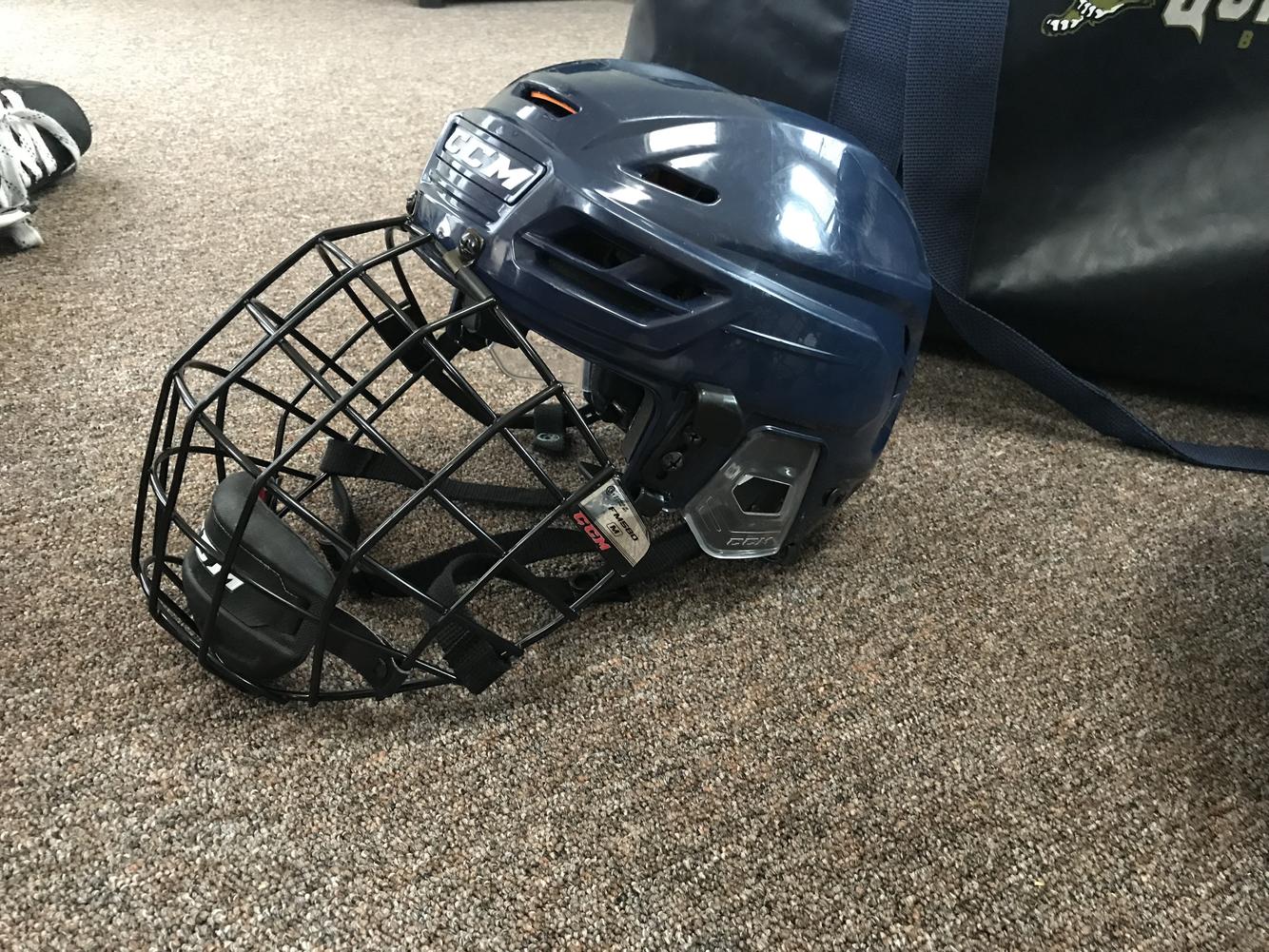 CCM Tacks 710 Helmet Pro Stock With FM580 CCM cage SidelineSwap