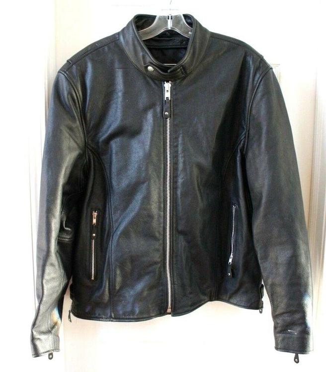 Street Steel Scooter Heavy Leather Jacket Size L