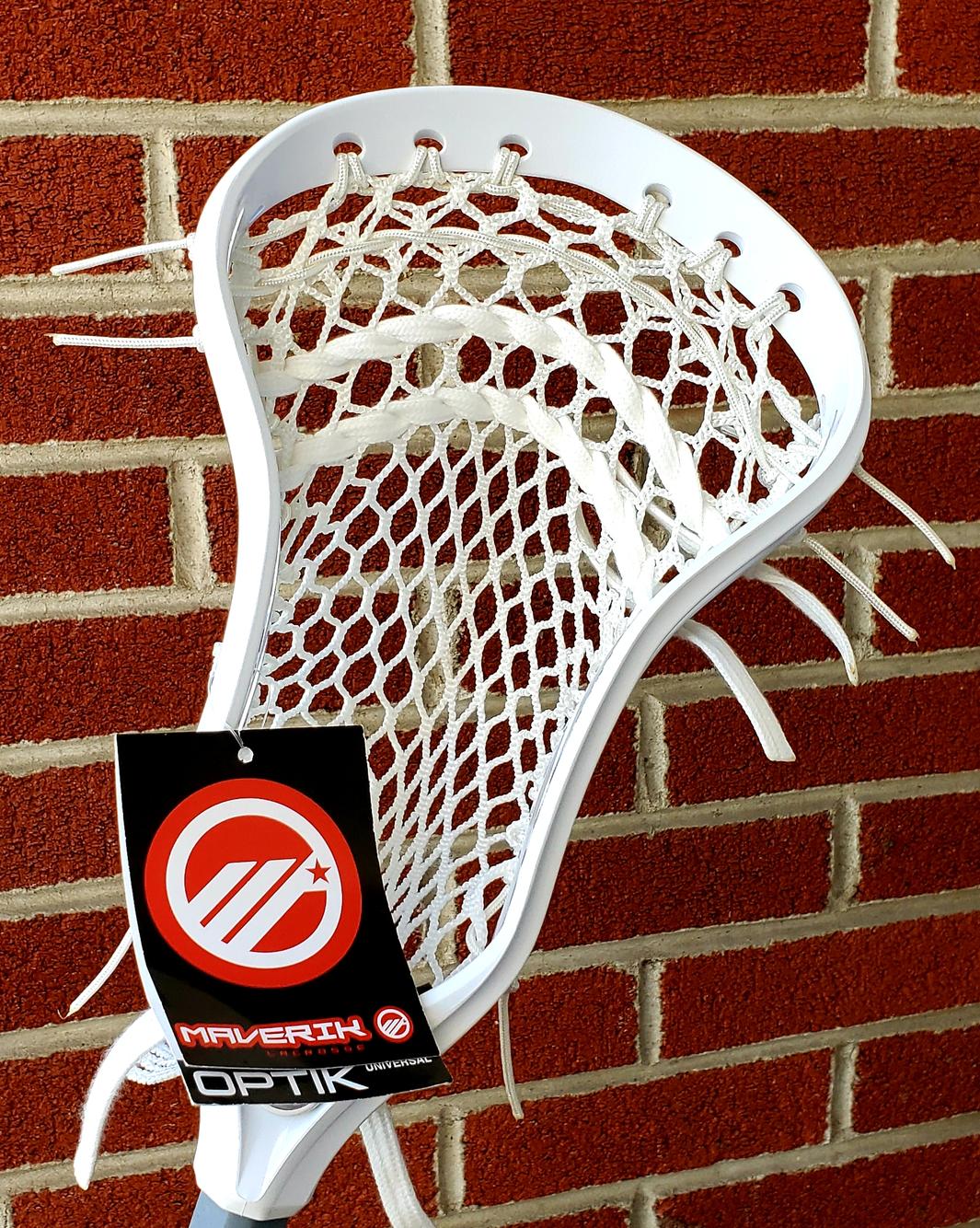 Maverik Men’s Optik U Lacrosse Head Strung w/ USA Made SemiSoft Mesh