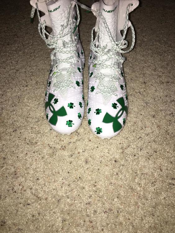 ua limited edition shamrock highlight lacrosse cleats