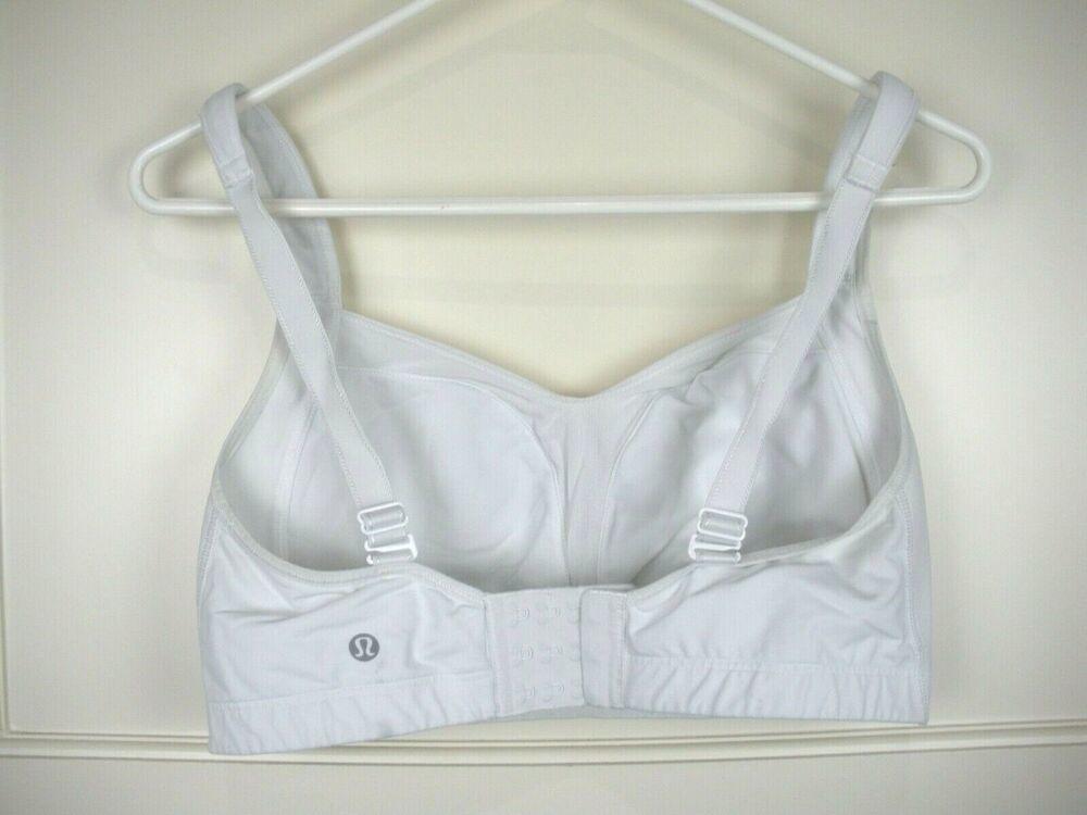 LULULEMON Ta Ta Tamer II White Sports Bra Adjustable Straps 32C