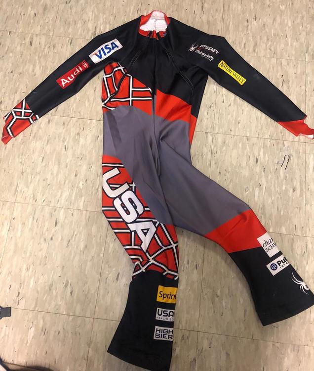 Spyder Andrew Weibrecht’s Downhill Suit Double Zip Worn Twice Skiing