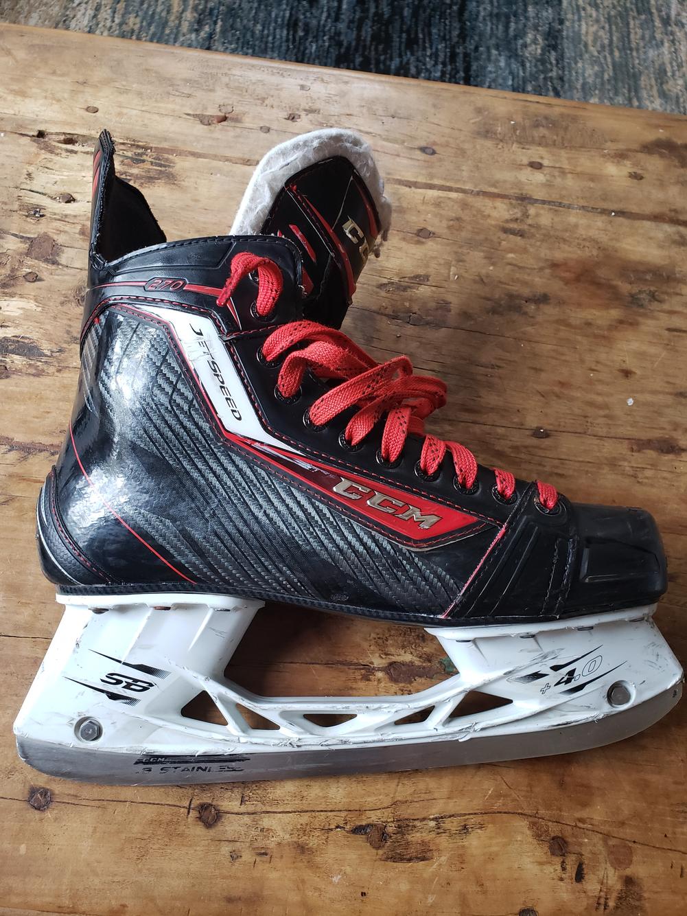 CCM JetSpeed 270 Senior Size 10.5 + Superfeet Pro Carbon Footbeds