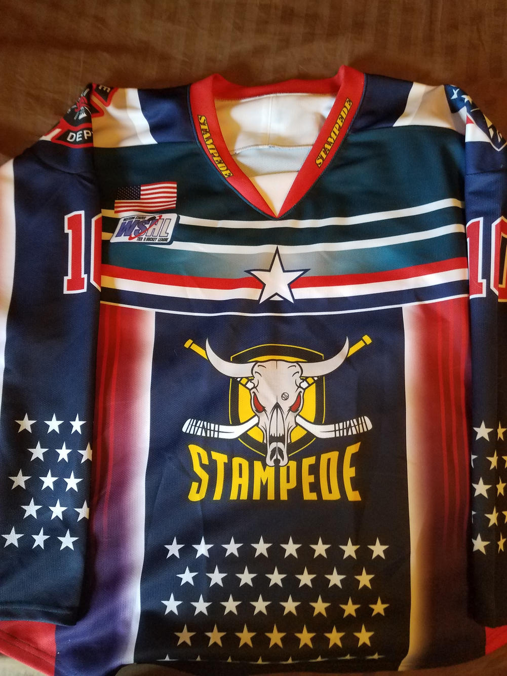 "Official" Authentic Custom Stampede Jersey 10 XL First Responder