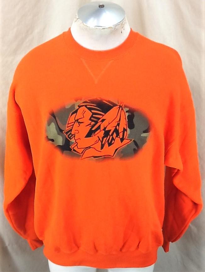 orange graphic sweatshirt