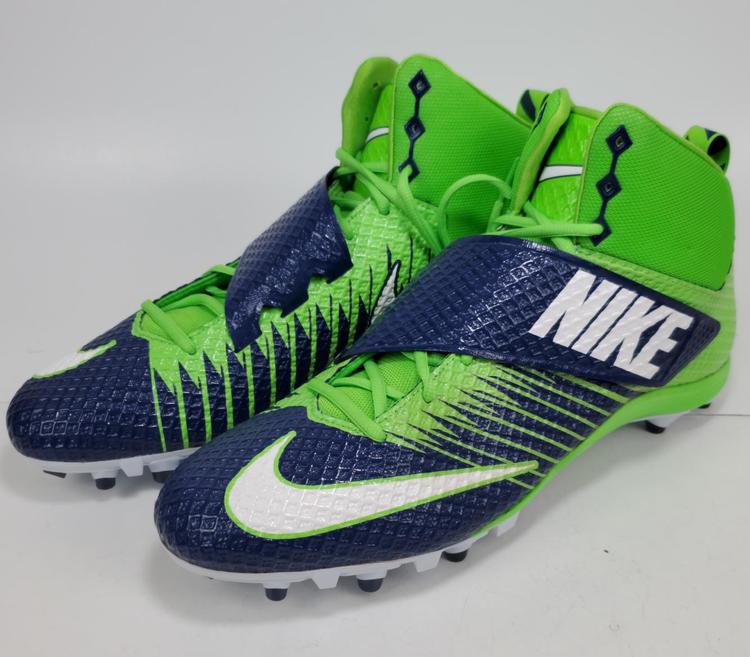 blue and green football cleats