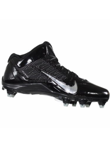 black and silver football cleats