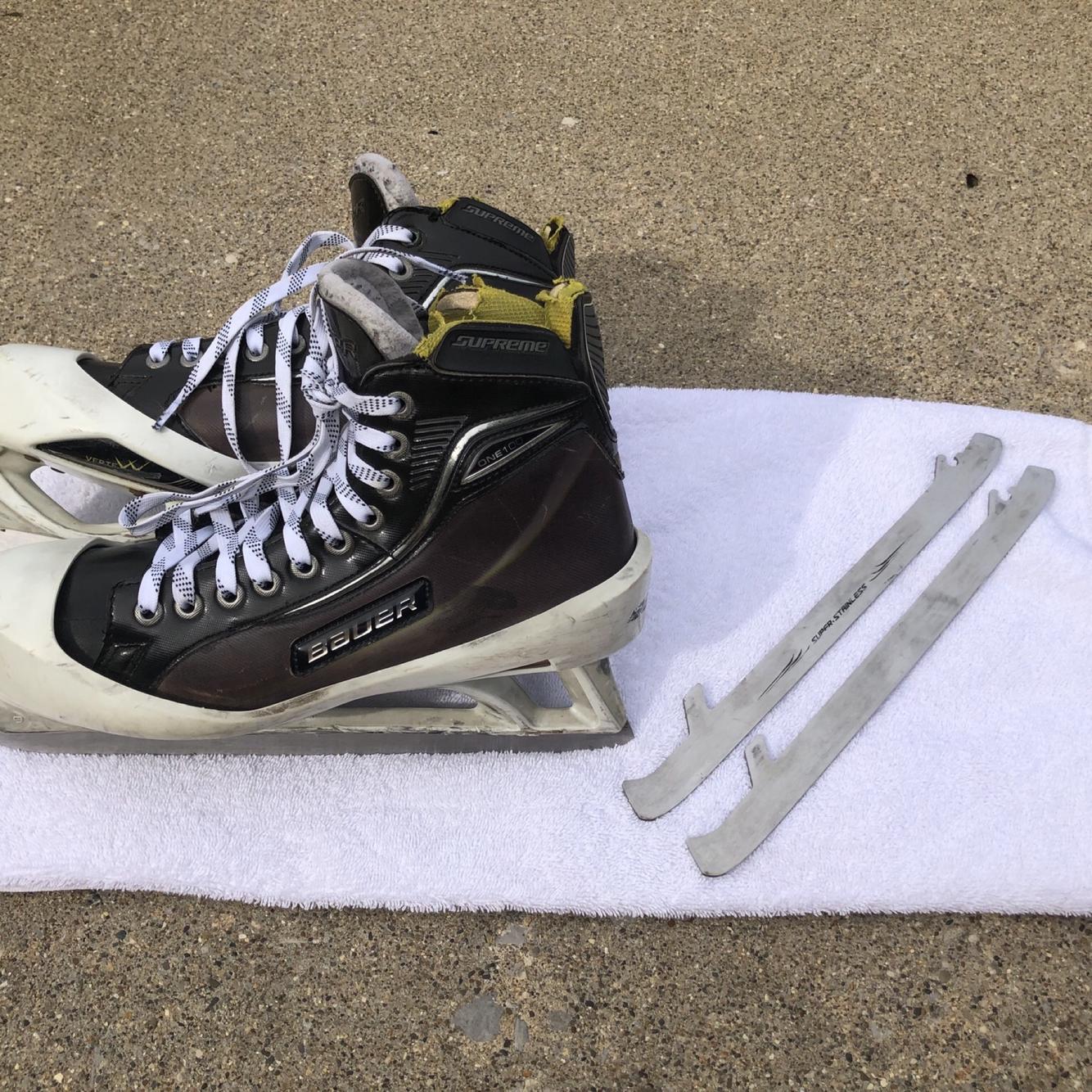 Bauer ONE100 Hockey Goalie Skates Size 9 + Extra Blades SidelineSwap