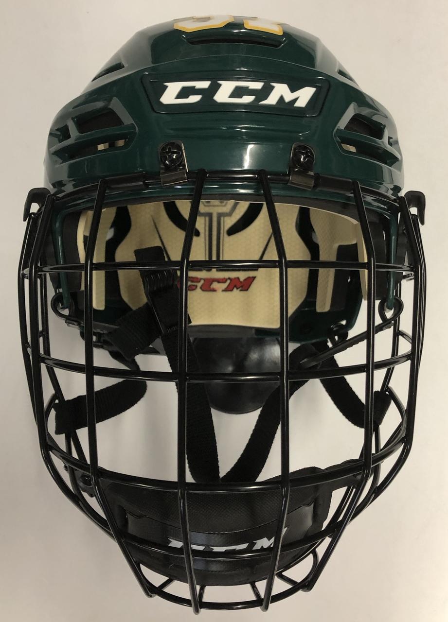 CCM RESISTANCE 110 PRO STOCK HOCKEY HELMET GREEN SMALL WITH LARGE CCM