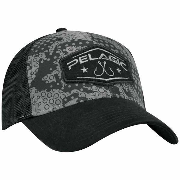 New Pelagic Performance Adult One-SIze Adjustable Sun Visor Black Hex Camo