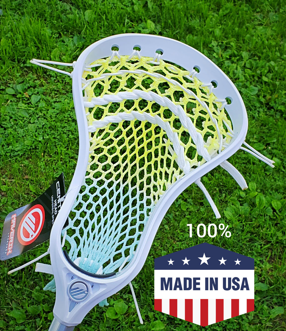 Maverik Men’s Centrik U Lacrosse Head Strung w/ USA Made ECD SemiSoft