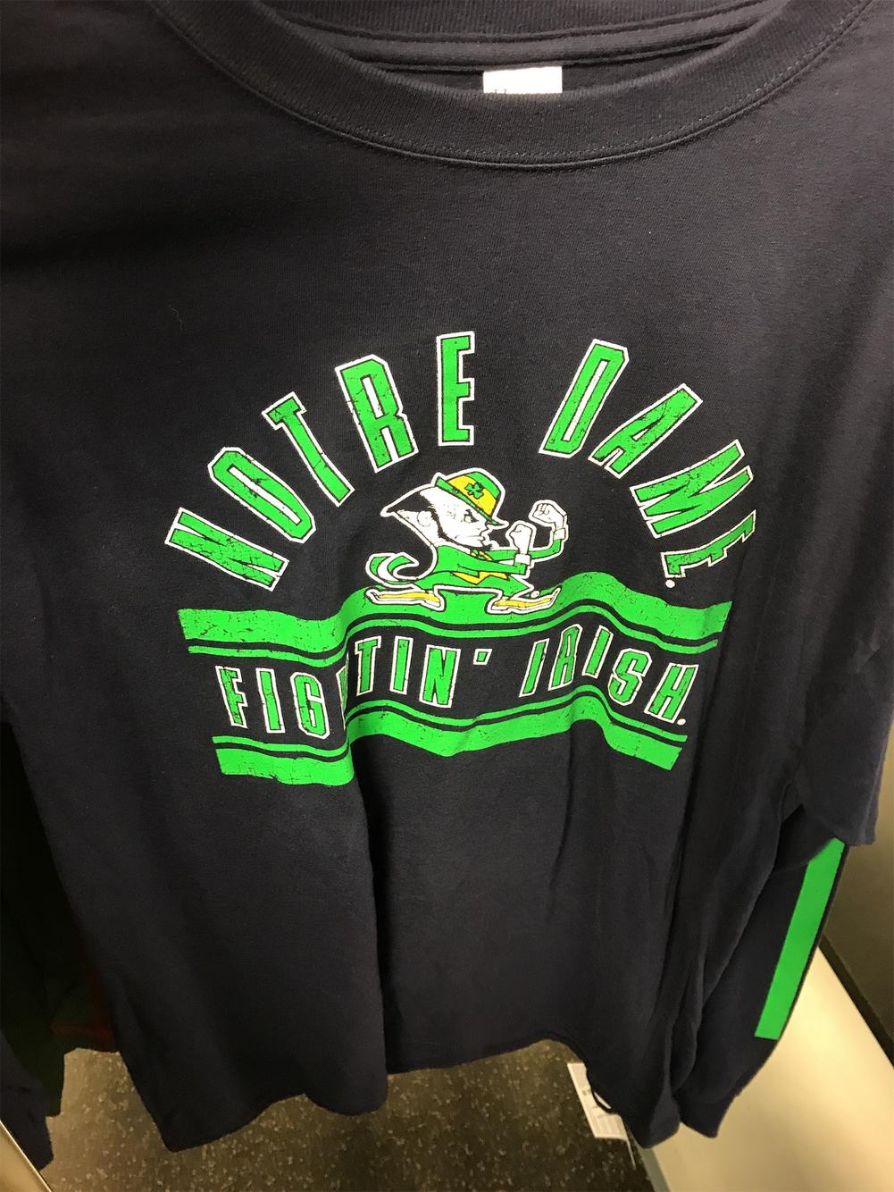 notre dame dri fit long sleeve