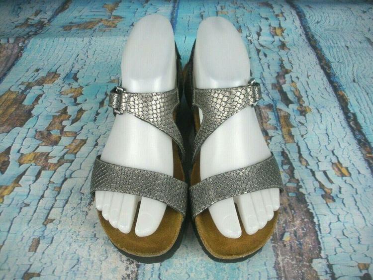 silver buckle sandals